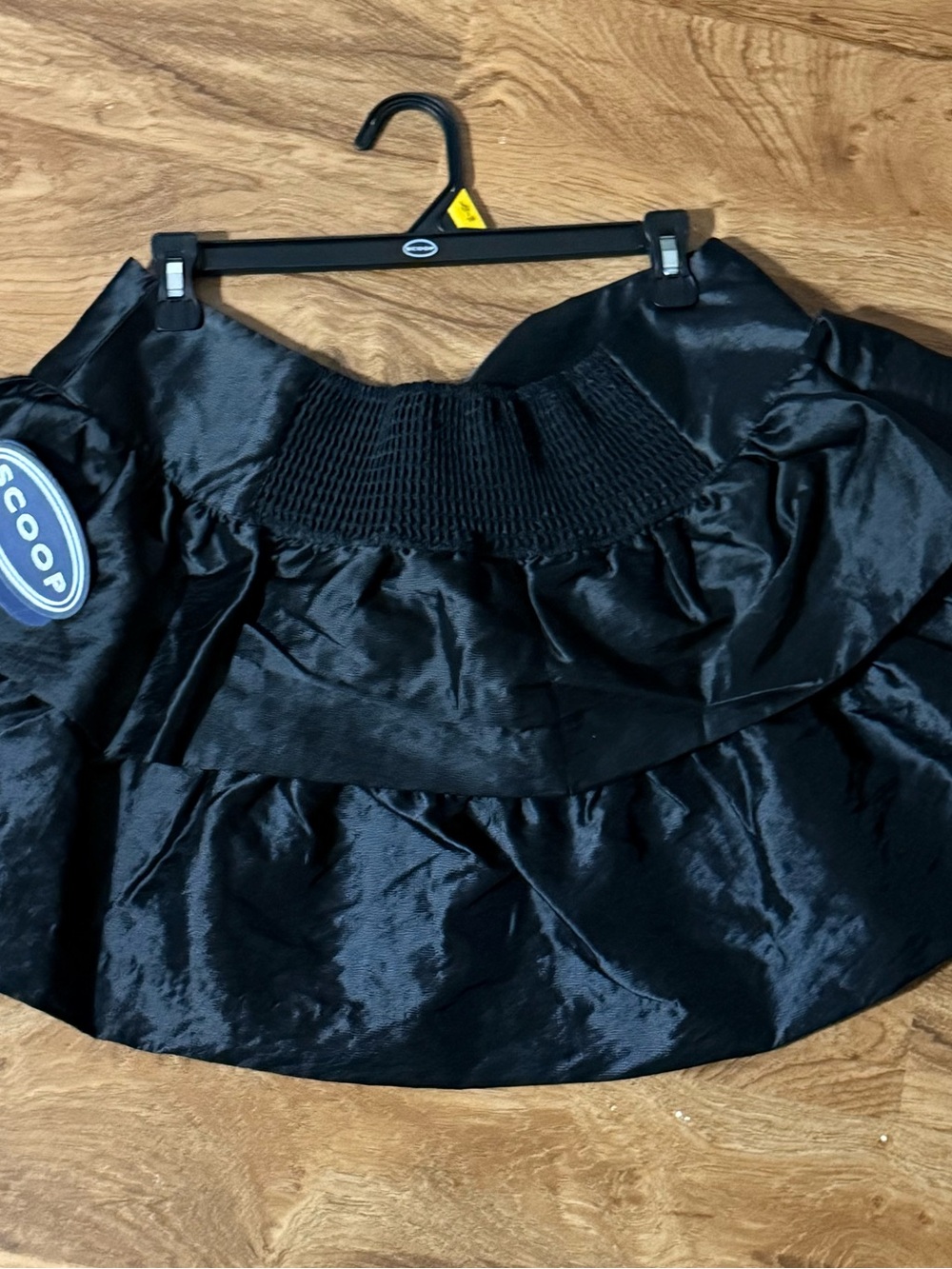 SCOOP Black Tiered Ruffle Mini Skirt